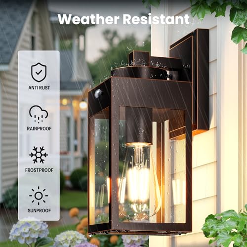 Image of Gleamz Motion Sensor Outdoor Garage Lighting Fixture, Anti-Rust, Waterproof