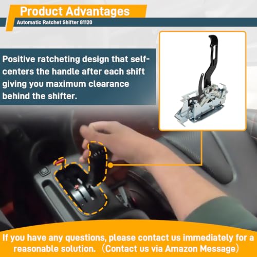 81120 Automatic Ratchet Shifter Fit for Ford C4 C5 C6 for GM TH200 250 350 400, 2004R 700R4 4L60 4L60E and for Chrysler 3 and 4 Speed Automatic transmissions - Image 5