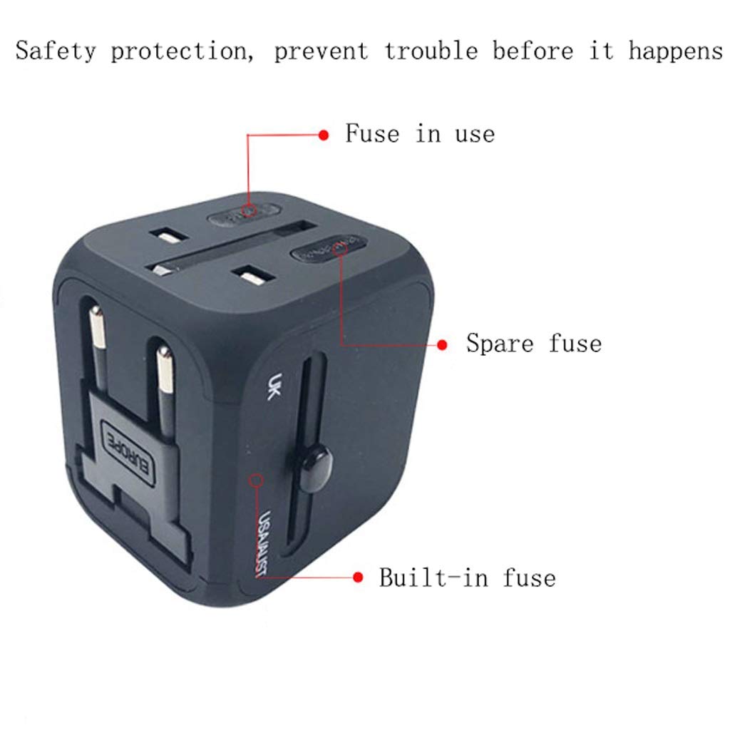 Gniazdo międzynarodowe przetwornice Międzynarodowa ładowarka energetyczna, Uniwersalny adapter podróży, Adapter podróży Uppel Dual Usb. All-in-One Worldwide Cargers Adapters adapter wtyczki zasilania