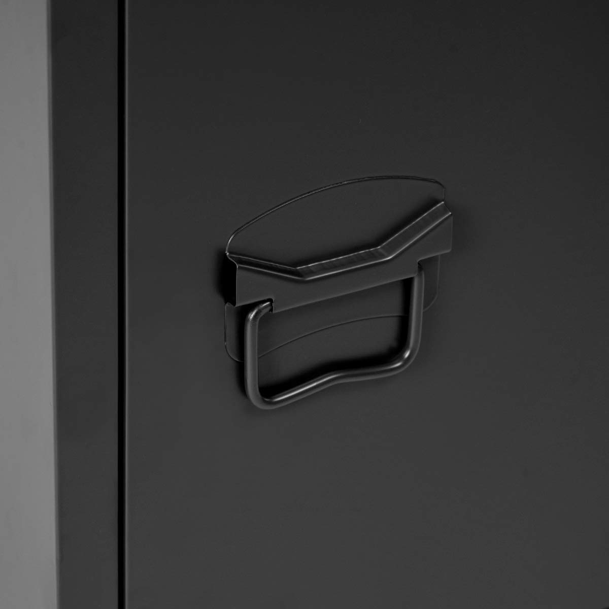 FurnitureR Armadietto portaoggetti verticale in metallo, tavolino con ripiani a 2 livelli, comodino per soggiorno, camera da letto, ufficio, nero