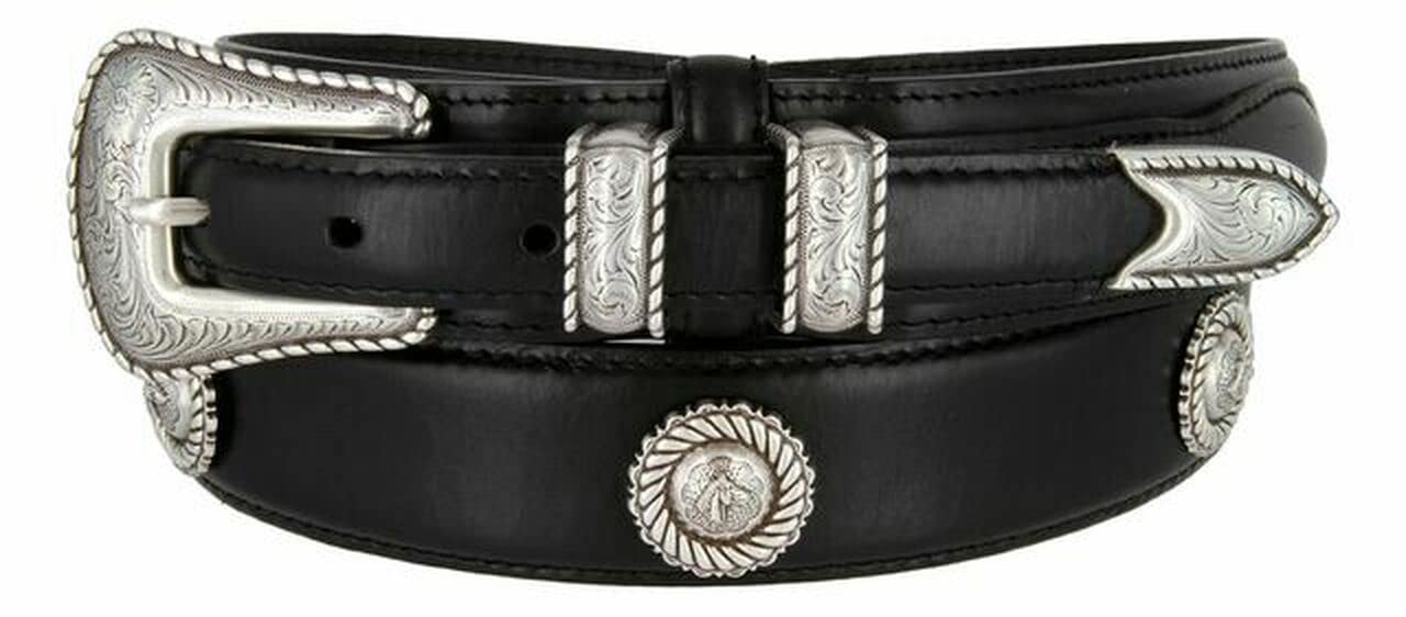 Belts.com Western Buckle Belt Oil Tanned Genuine Leather Ranger Belt 1-3/8"(35mm) Taper to 3/4"(19mm) Wide-Multiple choices