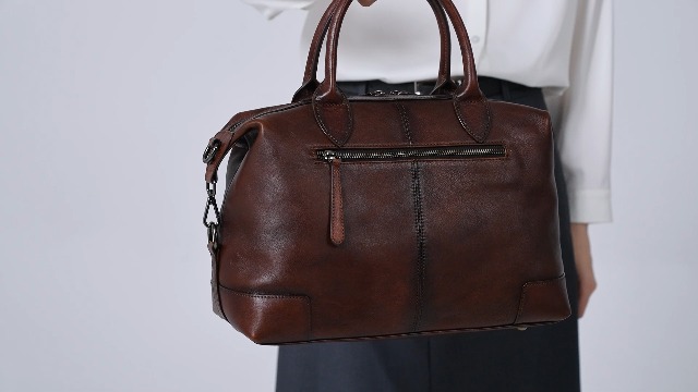 Bolso Satchel Tote de Cuero Genuino para Mujer miniatura 7