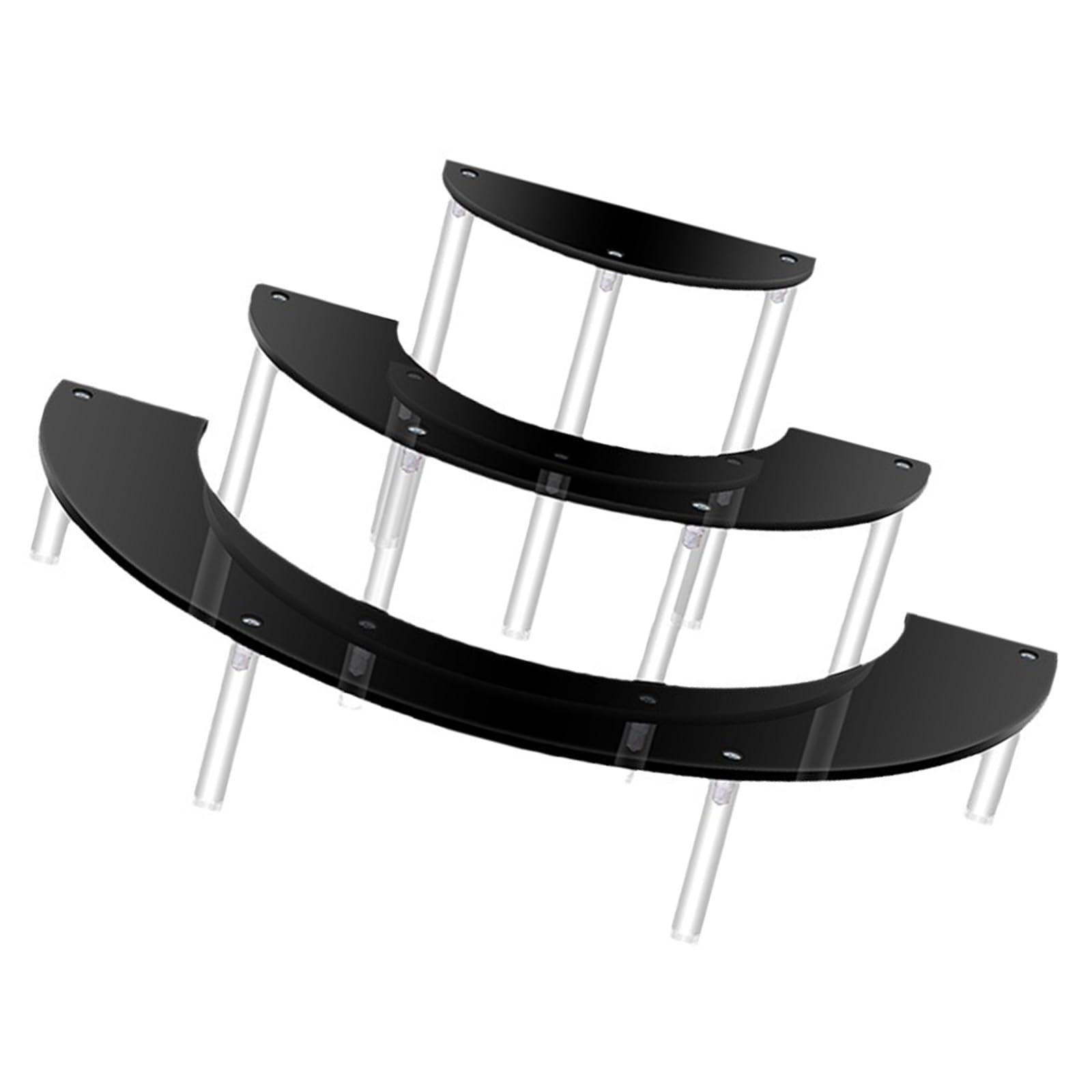 ZHANGYEZHAN Dessert Presentation Stand 3 Tiers Acrylic Display Risers for Perfumes Cupcake Holder Collectible Figures Organiser Cupcake Stand Holder