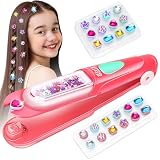 Hair Accessories for 5 6 7 8 9 10 Year Old Girls: Gifts for Girls Toys Age 5-12 Hair Gem Stamper Kit DIY Hair Princess Diamond Decoration Birthday Presents Age 6 7 8 Kids Braiding Styling Tools Toy