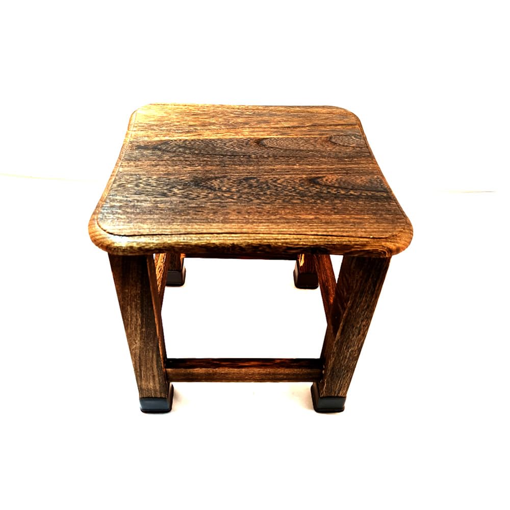 Lizipai Chestnut Brand Short Stool Wooden Stool, Solid Wood Stool, Small Short Stool, Shoe Changing Stool, Solid Wood Stool, Short Stool, Bench, Adult Portable Heavy Stool, (Brown)