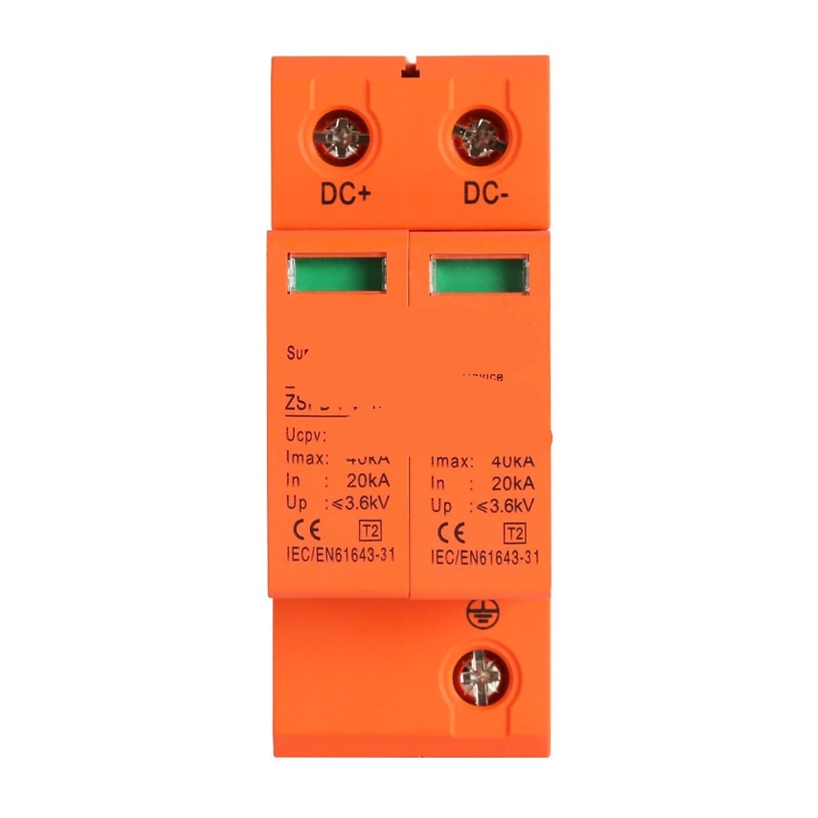 Protecteur CC 2P 40KA à haute tension 800V rail DIN autonome
