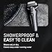 Panasonic ARC6 Electric Razor for Men Face, Wet/Dry Shavers for Men with Foil Shaver, Premium Automatic Cleaning and Charging Station, Ultra-Fast 6-Blade & Pop-up Trimmer - ES-LS9A-K (Black)