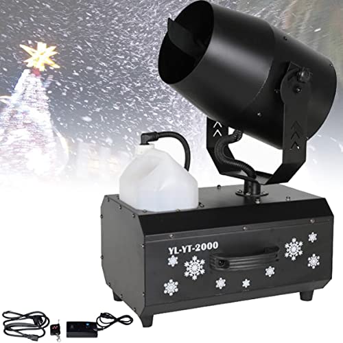 Máquina de nieve portátil de 2000 W con control remoto y estuche de transporte, giro de 180° miniatura 1