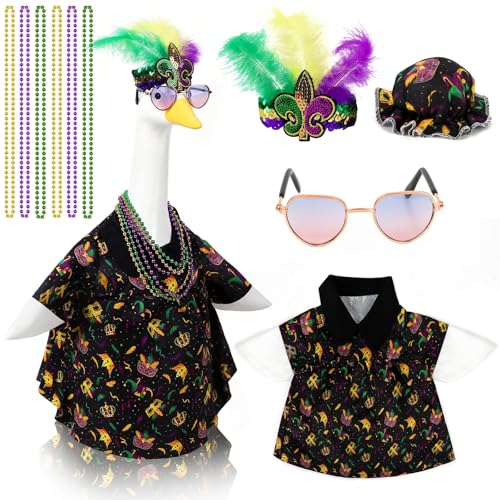 JULBEAR 5 Pcs Mardi Gras Goose Outfit Carnival Goose Costume Accessories