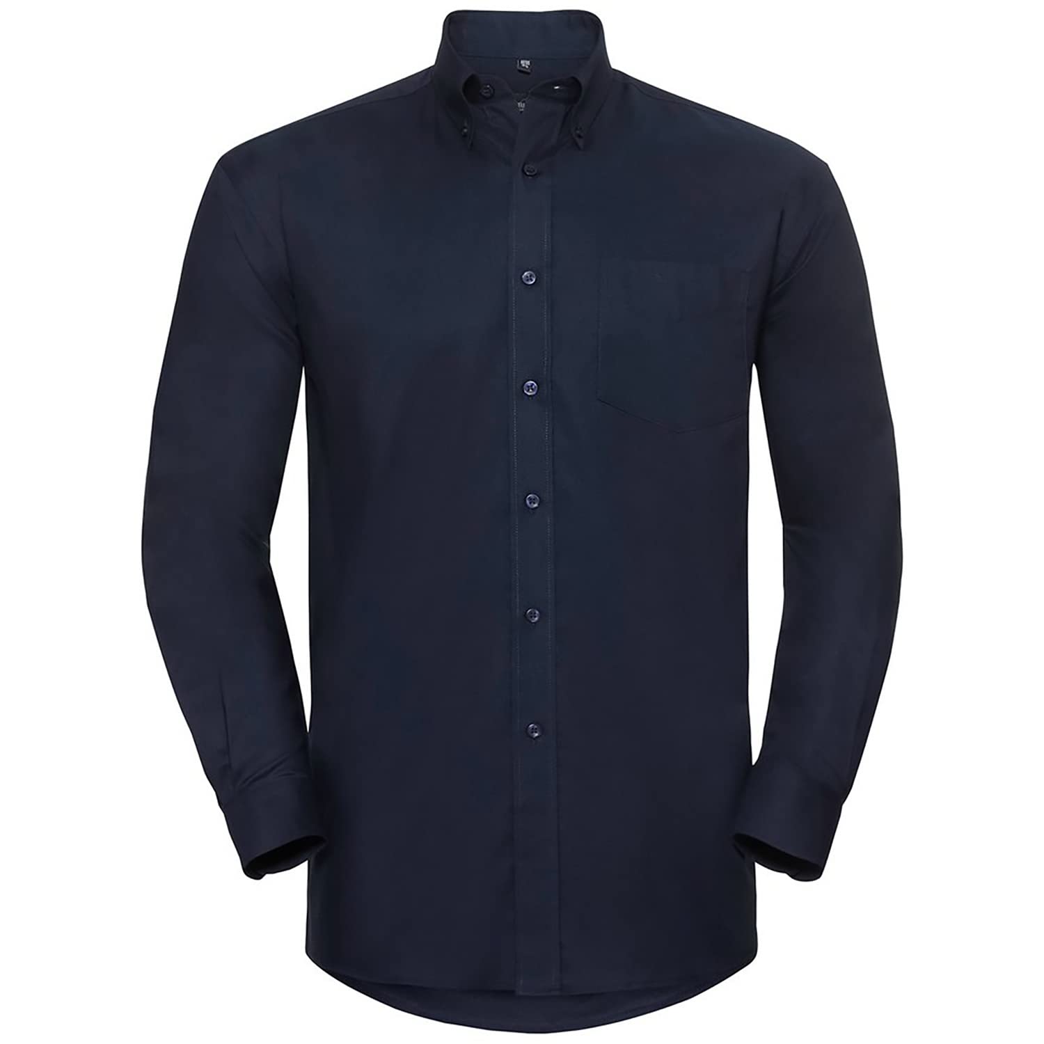 Russell Men's Bright Navy Collection Oxford Shirt - Button Down Collar, 21Inch