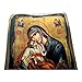 Wooden Greek Christian Orthodox Wood Icon of Virgin Mary and Jesus Christ / A0