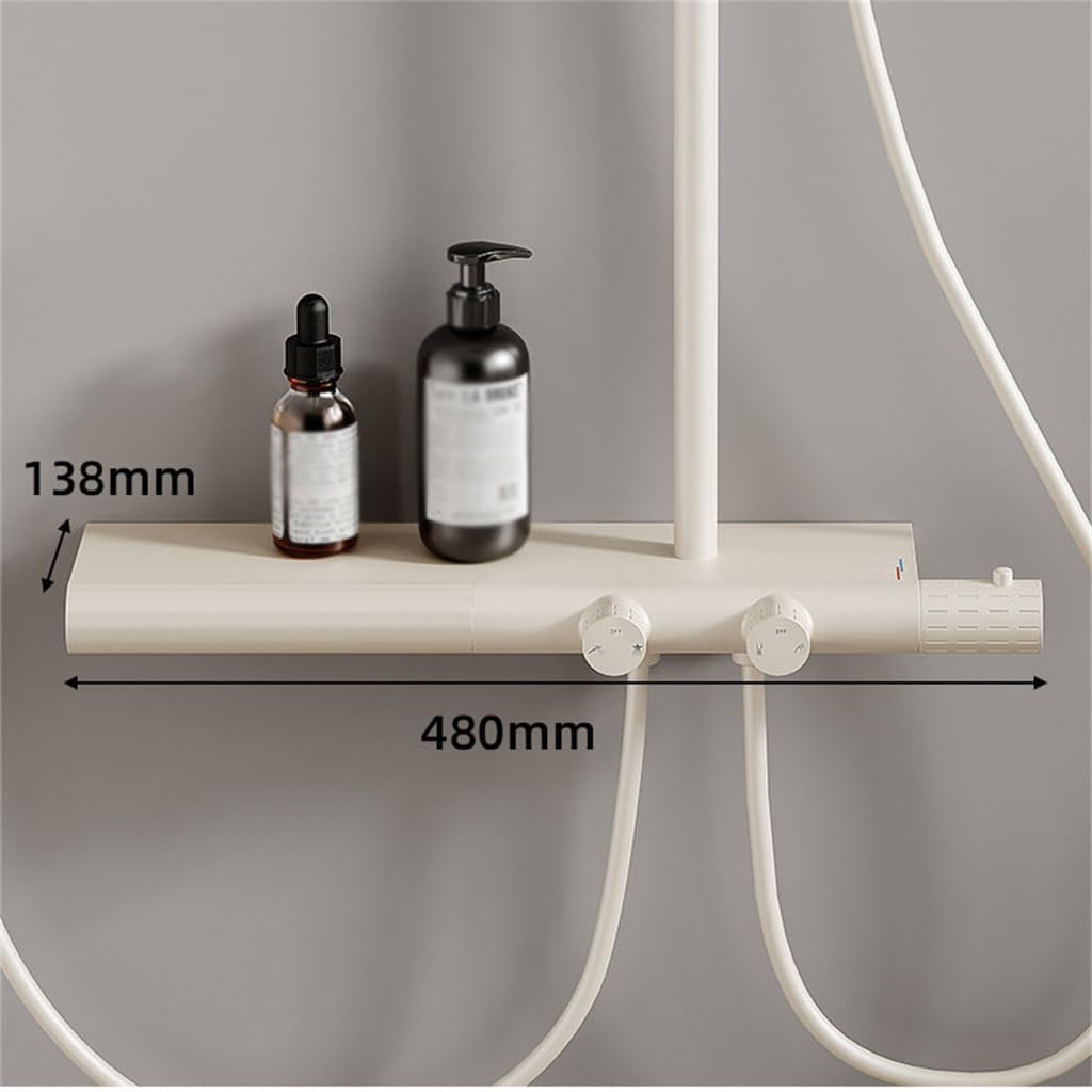 Shower Home Thermostatic Storage Rack Simples Shower Set Supercharged Multi-Function Waterfall