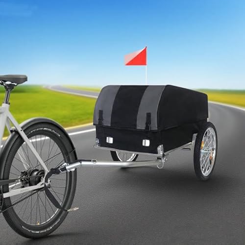 3-in-1 Heavy-Duty Bike Cargo Trailer for E-Bikes - 88 lbs Capacity Bike Trailer Cargo with Removable Waterproof Cover, Bicycle Trailer Cargo, 16