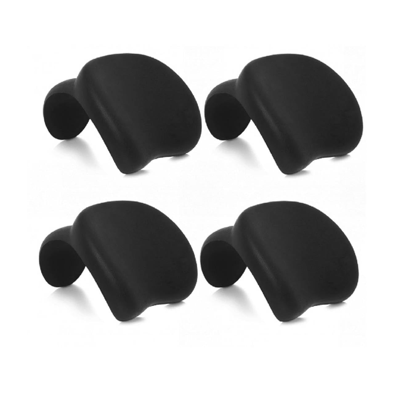 Wave Luxury Foam Hot Tub Head Rest | The Ultimate Spa Accessory for Convenience & Comfort (Black, 4 Pack)