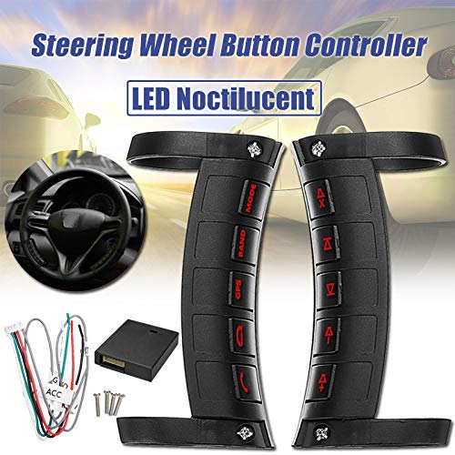 Universal Multi-Function Car Steering Wheel Remote Control Mini LED Two-Way Wireless DVD Navigation Button Control Remote bluetooth Stereo GPS