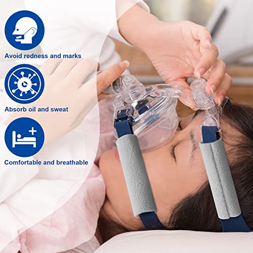 16 pieces strap covers mask strap headgear strap sleep mask cushion soft accessories for face pressure reliefgray