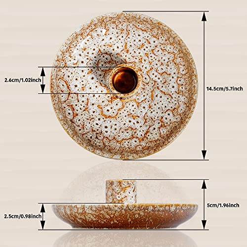Zenbless Palo Santo Sticks Holder, Handmade Ceramic Incense Burner For Palo Santo Incense Sticks, Sage Holder For Burning, Ceramic Kiln-Change Stand And Ash Catcher #TOP6