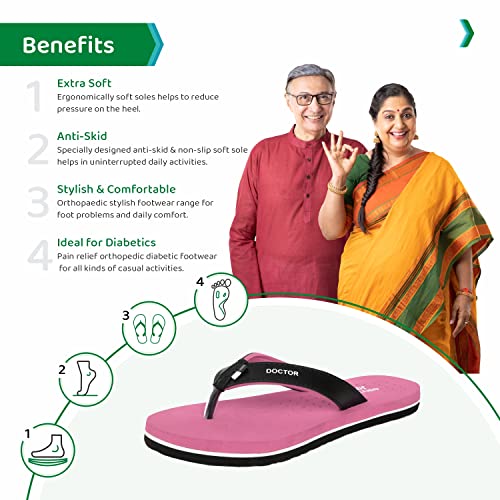 Image of ORTHO JOY Extra soft women's orthopaedic comfort fit slippers for women's daily use