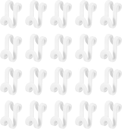 uxcell Ganchos para colgar ropa, 30 unidades, ganchos de plástico ABS, extensores de colgador, ganchos para colgar ahorran espacio para armario
