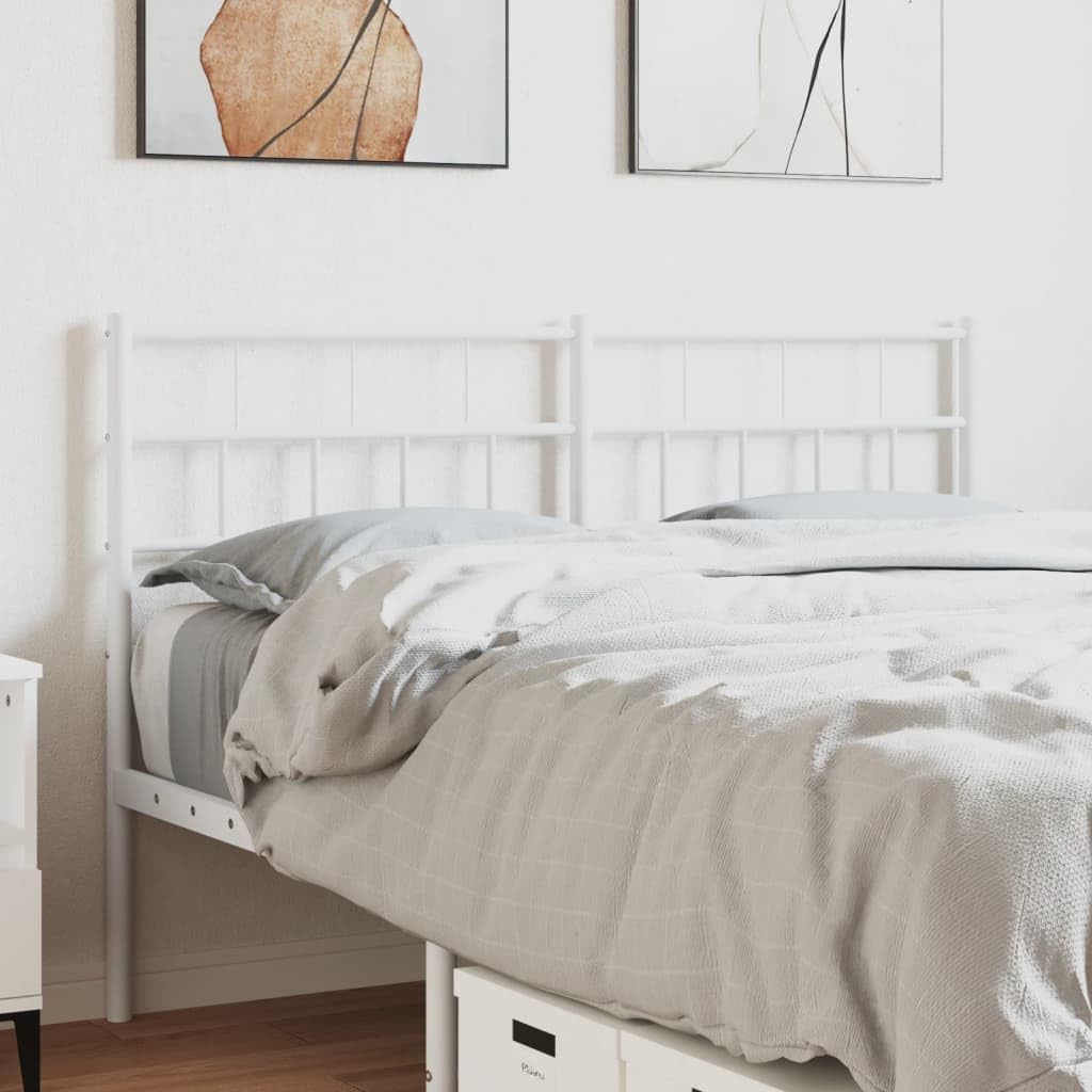 Genérico Cabecero de Metal Blanco 135 cm,Cabeceros y pies de cama-355740