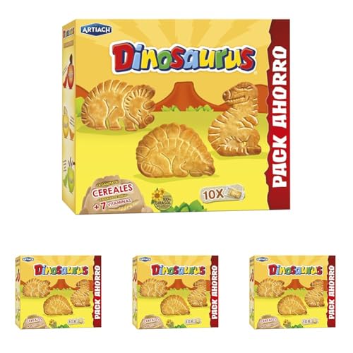 Artiach Galletas Dinosaurus Superfamiliar, 411g (Paquete de 4)