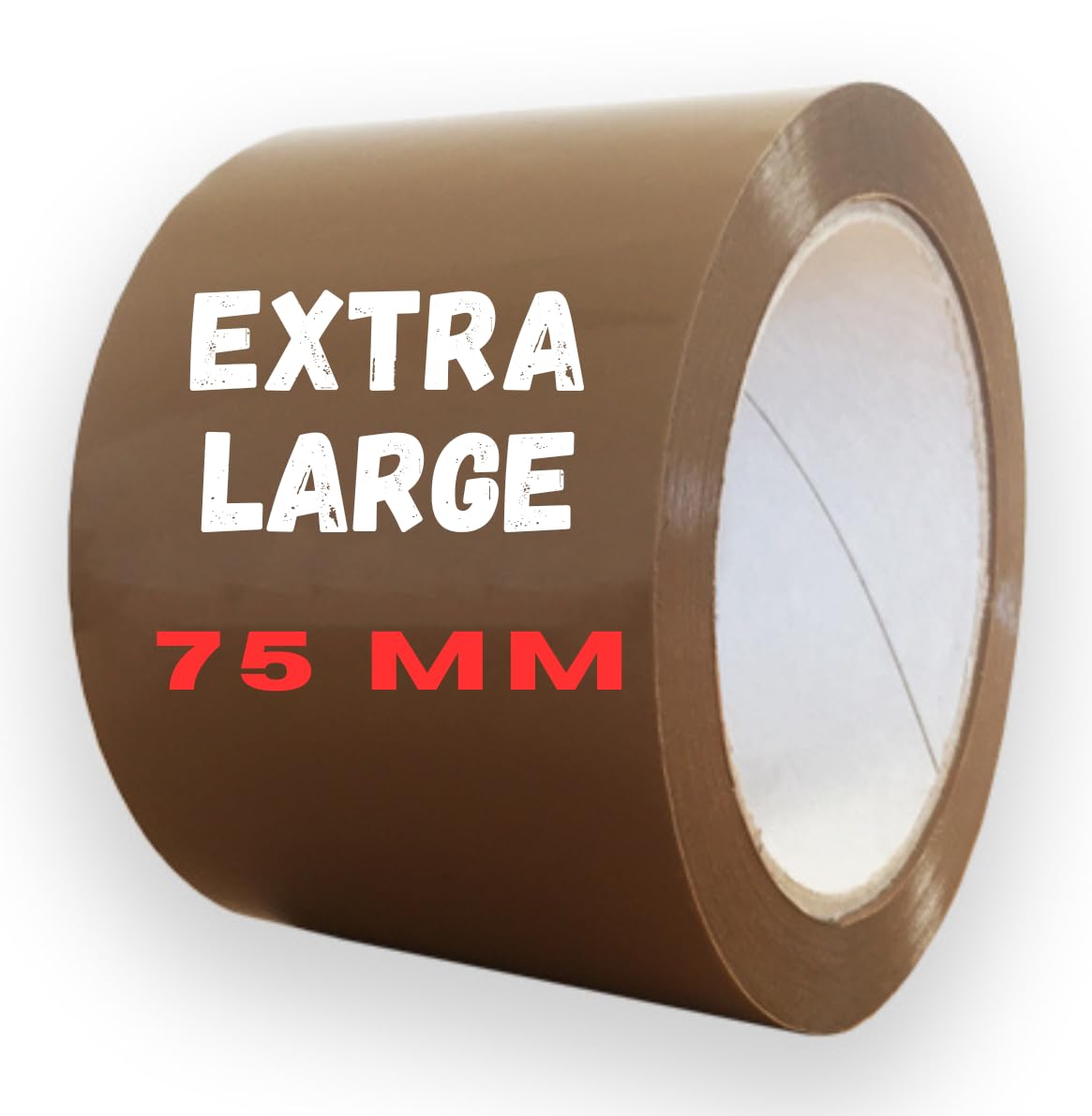 Rouleau Adhésif Extra Large | Marron | Emballage - Expédition - Déménagement | 75 mm X 100 m | Extra Long - Résistant | Kit de 6 Rouleaux | Epaisseur 48 microns | Silencieux