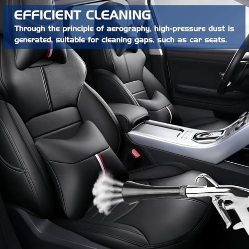 Trocken Ausblaspistole, Druckluft Reinigungspistole, Hochdruck Luftpistole Sprühpistole mit 5 Schlauch und Düse, Bürste, Druckluftpistolen für Kompressor, Zum Reinigen von Staub und Schmutz im Auto