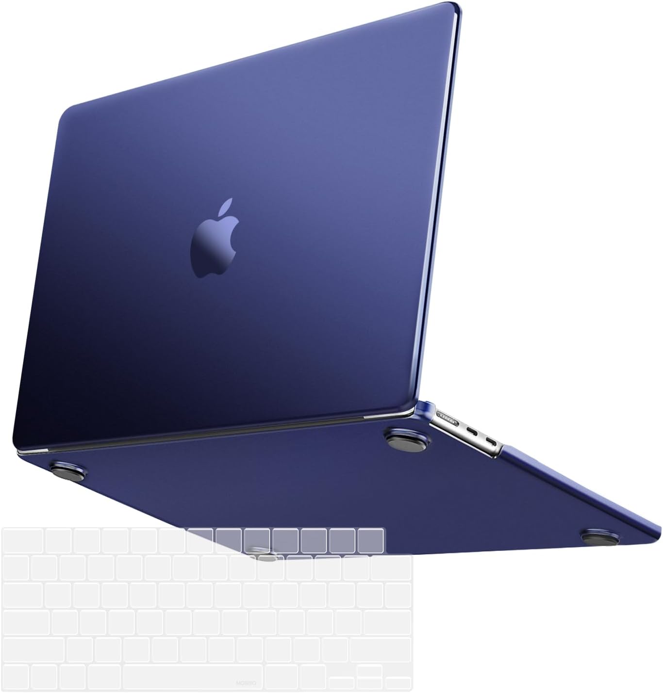 MOSISO Compatible with MacBook Air 13 inch Case 2026 2025 2024-2022 M4 A3240 M3 A3113 M2 A2681, Seamlessly Closes Crack-Resistant Hard Case&Keyboard Cover for MacBook Air 13.6 Case, Navy Blue