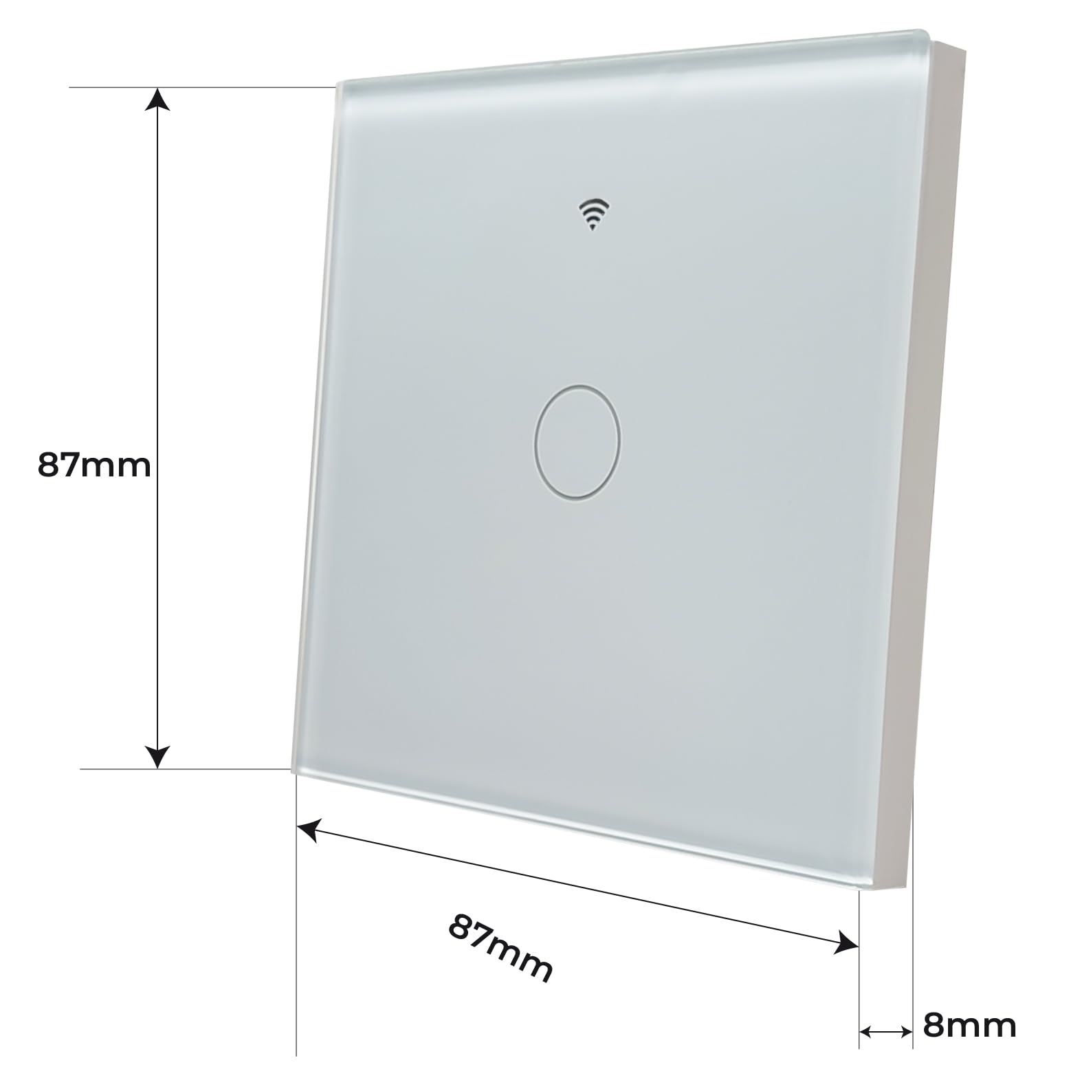 LED ATOMANT 4x Interruttore Vetro WiFi Senza Cavo Neutro App Smart Life | Pulsante a parete, Compatibile con Alexa e Google Assistant