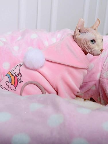Miniatura 4 de Ropa para gatos sin pelo, camisa con capucha de algodón, transpirable, otoño e invierno, ropa cálida para gato, suéter chaleco para Sphynx, Cornish