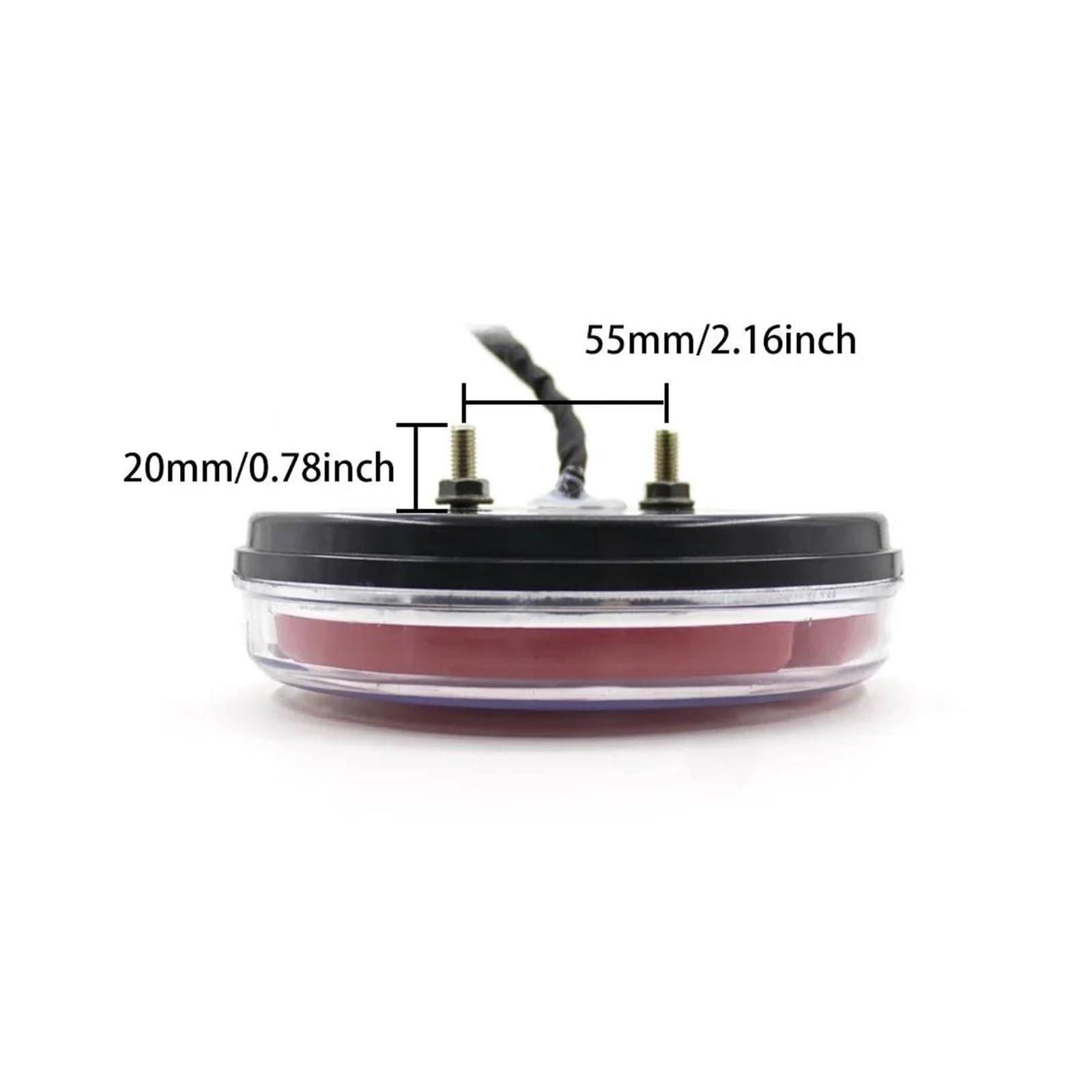 Luz Matrícula 2 luces LED traseras redondas tipo hamburguesa 12 V y 24 V secuenciales dinámicas intermitentes para camión remolque y luz freno. Luz Indicadora Freno