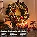 4 Pack- Battery Operated Outdoor Tree String Lights with 50 Warm White LEDs on 16.5ft/5m of Dark Green Cable,Outdoor Battery Xmas Wreath Lights with Timer for Christmas Yard Holiday Decoration