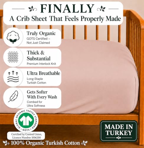 Image of Organic Travel Crib Fitted Sheets Compatible with 4moms Breeze Plus Playard,Baby Bjorn Travel Crib, Graco, Mini Crib 1 Pack Pure Turkish Cotton 38x26 Playard Bedding, Cover Boy, Girl