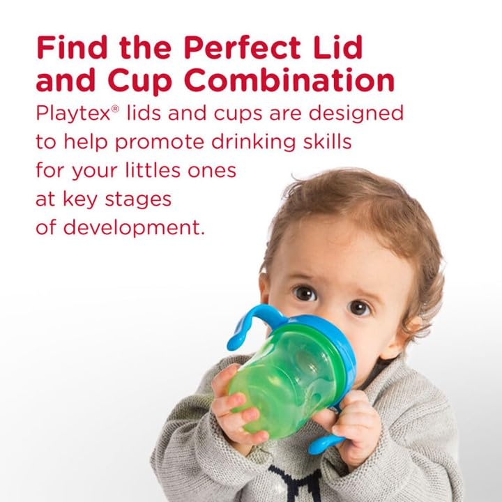 Miniatura 6 de Playtex Baby Sipsters Stage 1, popote y boquilla suave, kit de iniciación de entrenador - azul y verde, 2 unidades