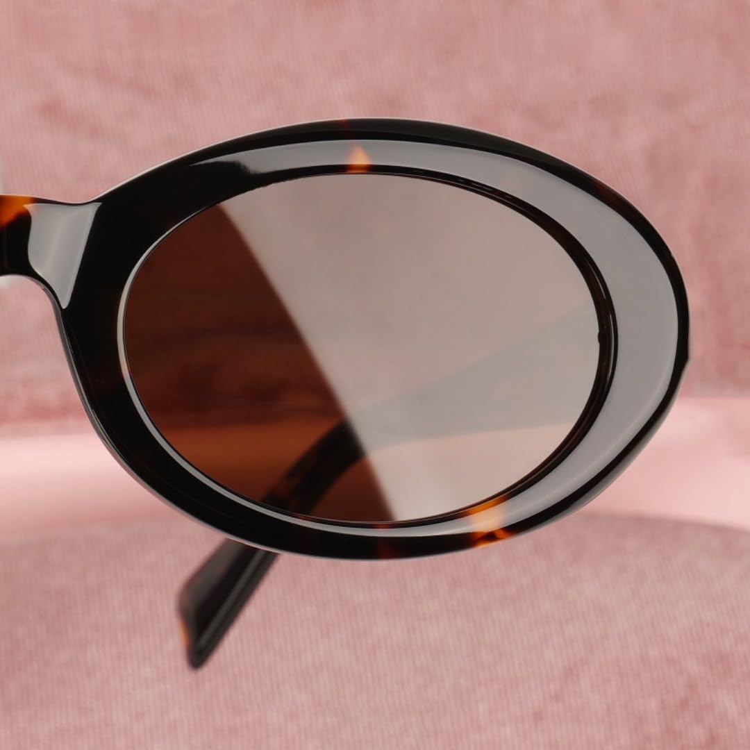 Occhiali da sole ovali alla moda per uomo e donna, stile retrò, protezione UV400