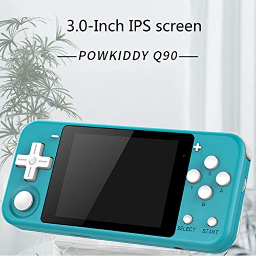 CHENGBEI POWKIDDY Q90 – Console de videogame portátil retrô com sistema duplo e 16 simuladores