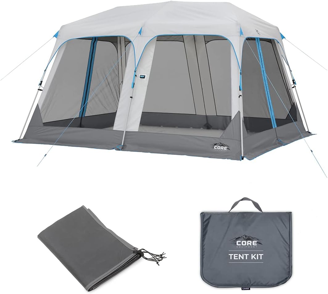 CORE Casa de pantalla instantánea iluminada de 12'x10' con huella y kit de tienda