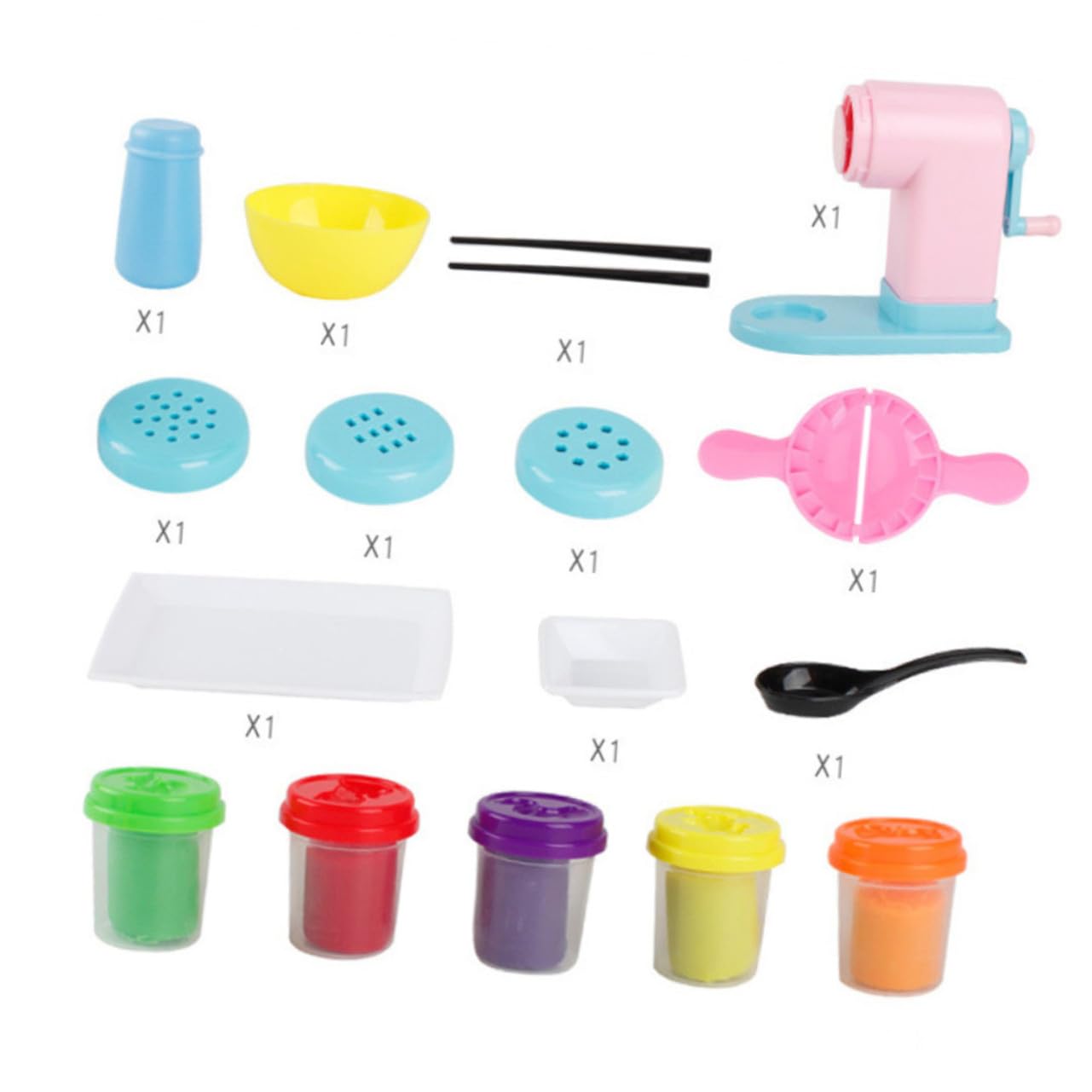 Máquina de Pasta de Plastilina para Molde para Hacer Fideos Coloridos Juguete para Modelar Plastilina Entrenamiento de Habilidades Manuales y Creatividad