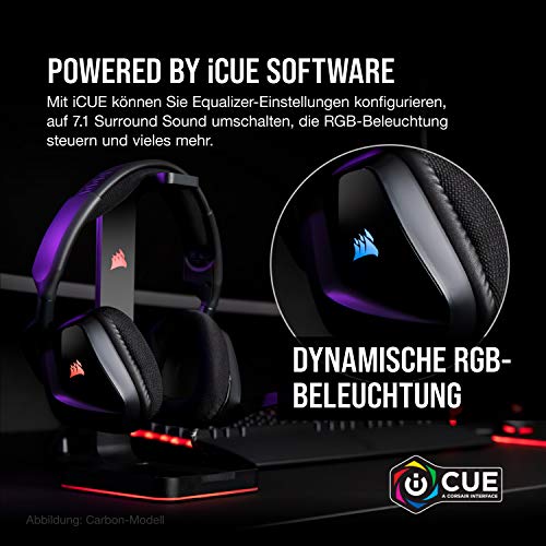 Corsair Void Elite RGB USB Gaming-Headset (7.1-Surround-Sound, Omnidirektionales Mikrofon, Mikrofaser und Memory-Schaumstoff Ohrpolster… – Ansicht 6