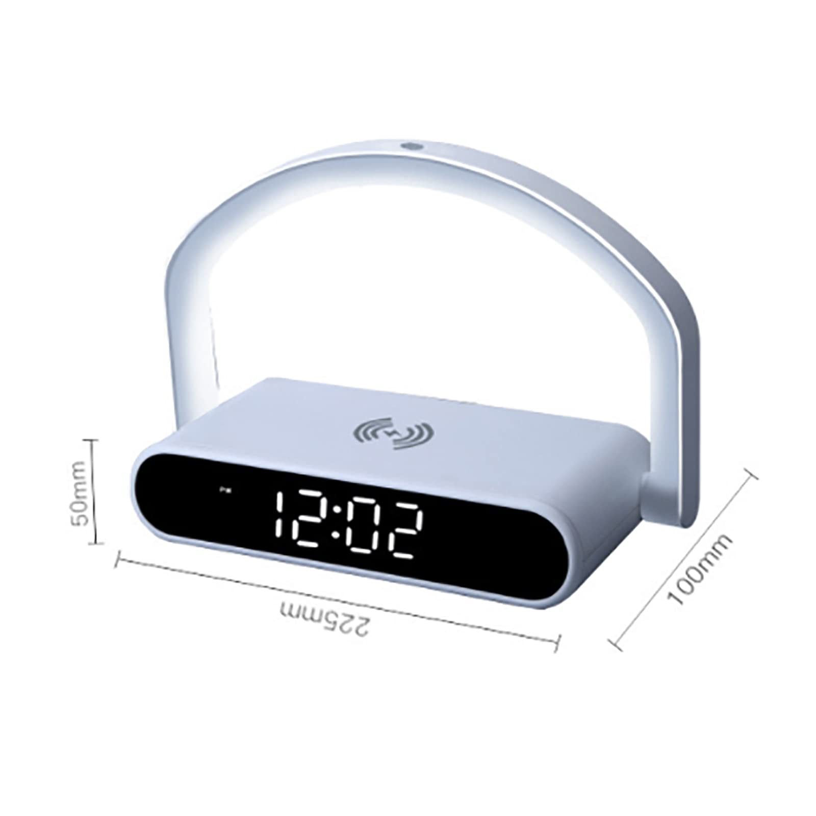 Lampka Nocna LED 3 W 1, Lampka Nocna LED Stolik Nocny Z Budzikiem I Bezprzewodową Ładowarką, Wielopoziomowe Przyciemnianie, Prezenty Urodzinowe Dla Kobiet, Mężczyzn, Taty, Mamy
