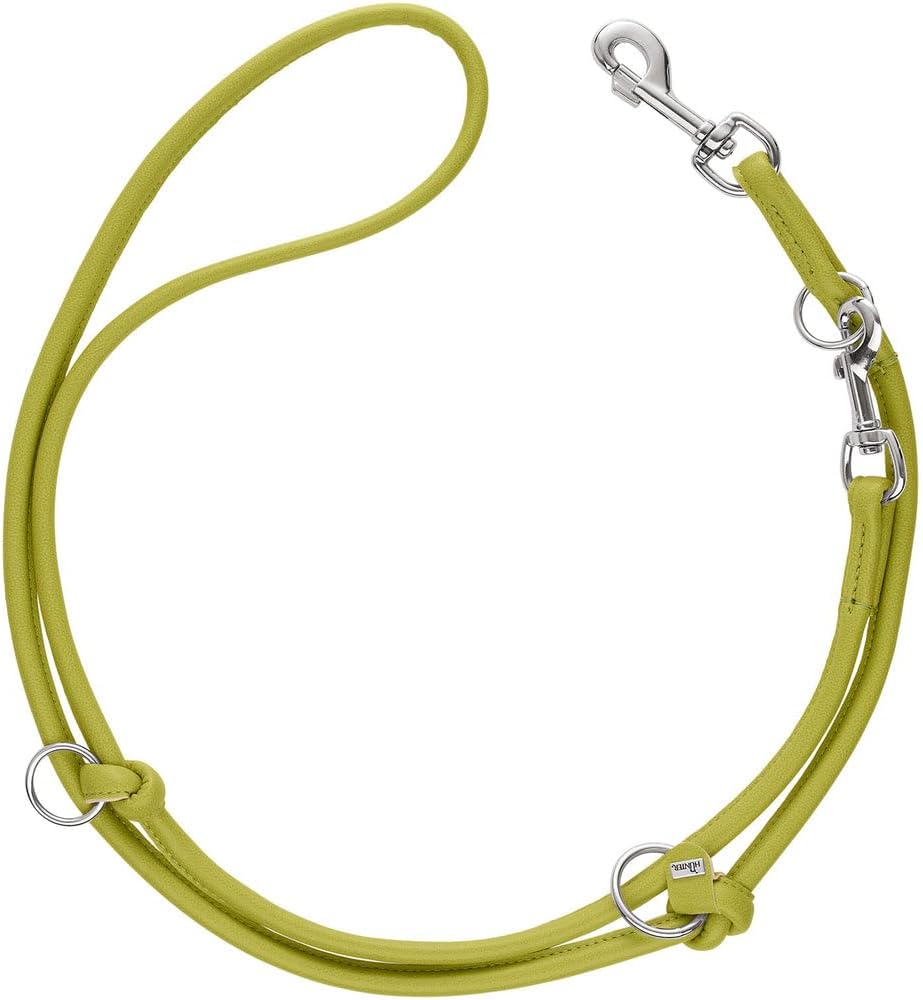 HUNTER verstellbare Hundeleine Amalfi, rund, grün, veganes Kunstleder, Nappa-Optik, 3-fach verstellbar, weich, pflegeleicht, brillante Farbe, hergestellt in Deutschland, Größe: 10/200 HUNTER verstellbare Hundeleine Amalfi, rund, grün, veganes Kunstleder, Nappa-Optik, 3-fach verstellbar, weich, pflegeleicht, brillante Farbe, hergestellt in Deutschland, Größe: 10/200