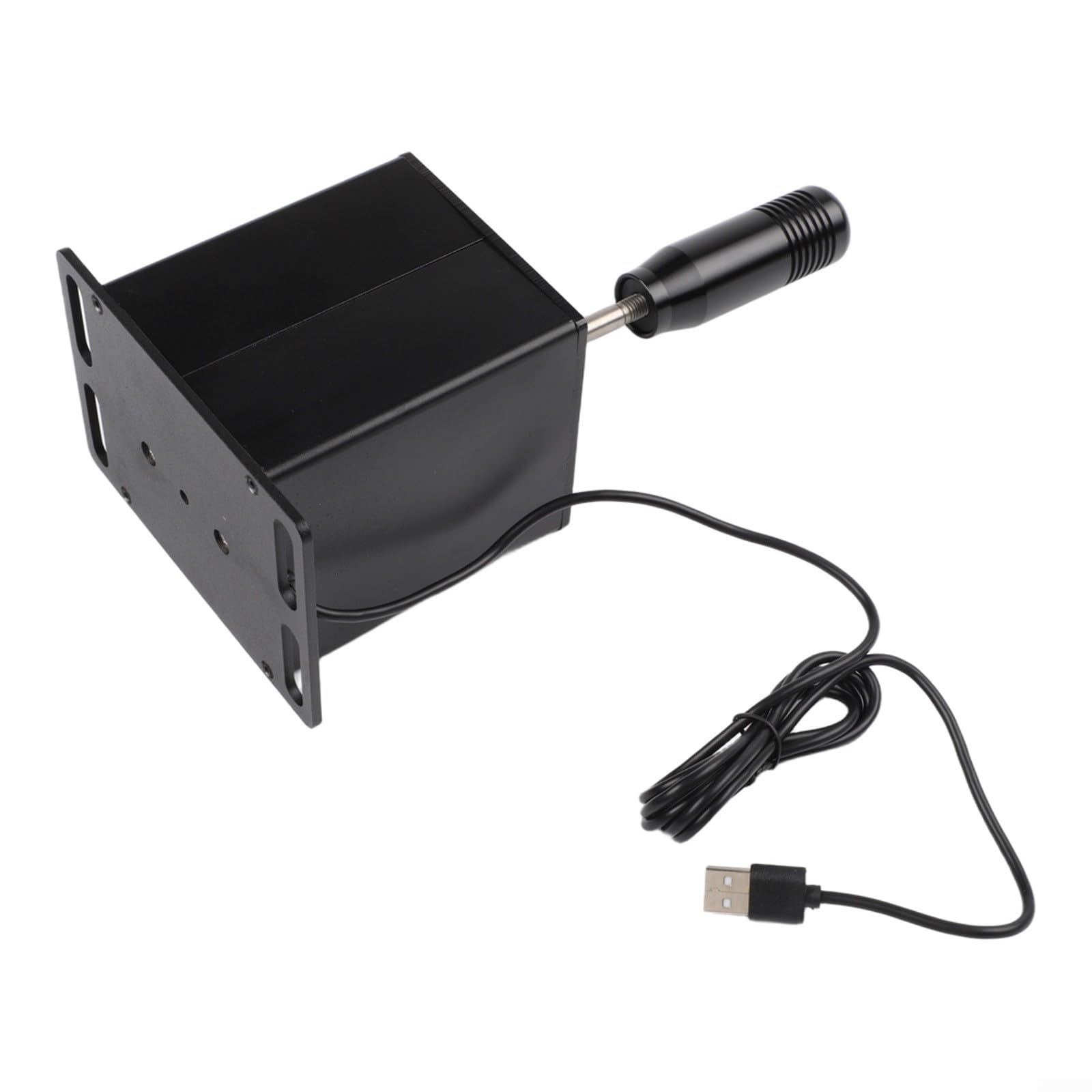 ZAMETTER Simulador de carreras, palanca de cambios manual de aleación de aluminio, perilla de fibra de carbono para Logitech G27 G29 T300, accesorio de juego de rueda de carreras, color negro (7-HB045