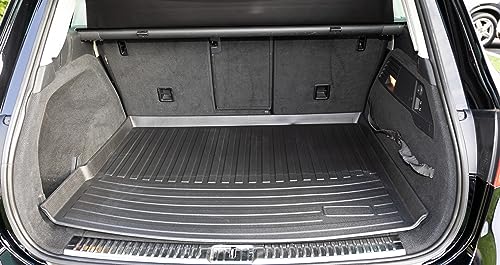Premium Cargo Liner For Vw Touareg 2011-2019 - 100% Protection - Custom Fit Car Trunk Mat - Easy-To-Wash & All-Season Black Cargo Mat - 3D Shaped Laser Measured Trunk Liners For Volkswagen Touareg #TOP4