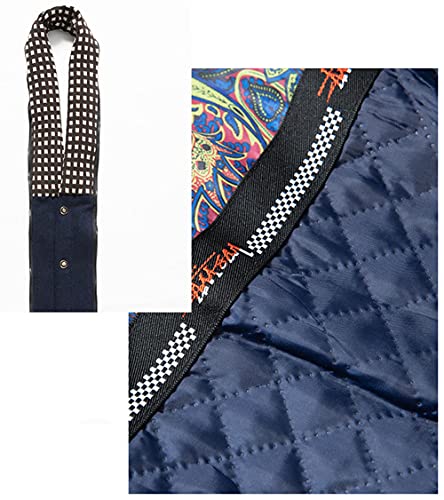 CHARTOU Men's Casual Single Breasted Quilted Wool Blend Pea Coat Overcoat with Detachable Scarf4