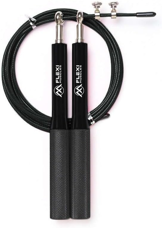 Flexi Muscles Jump Rope for Fitness - High-Speed Adjustable Length Skipping Rope with Ergonomic Handles - for Boxing, Weight Loss, Cardio & Home Gym Workouts