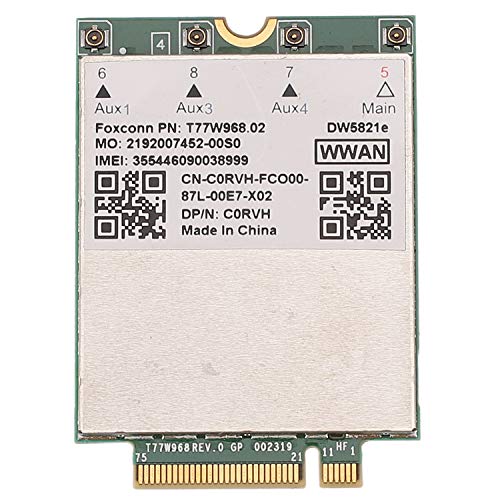 SODIAL T77W968 DW5821E Snapdragon X20 LTE Cat16 1 Gbps FDD-LTE TDD-LTE 4G Carte pour ordinateur portable 5420 5424 7424