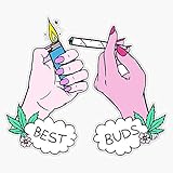 Best Buds (Weed) Vinyl Waterproof Sticker Decal Car Laptop Wall Window Bumper Sticker 5'
