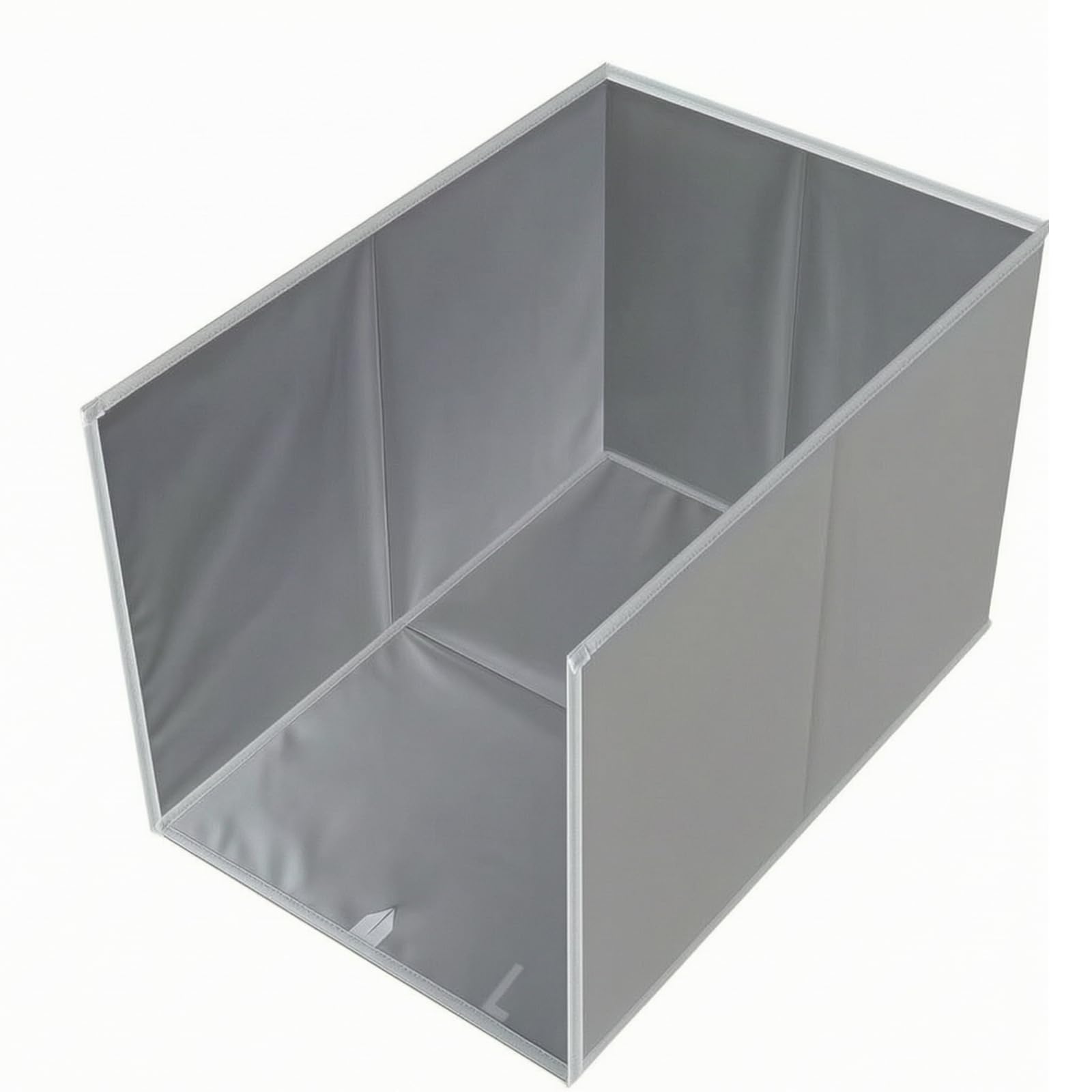 Delimitazione per Lettiera Pratico, Grigio Chiaro, Pieghevole, Senza Tappetino Impermeabile, L 65 × 42 × 42 Cm
