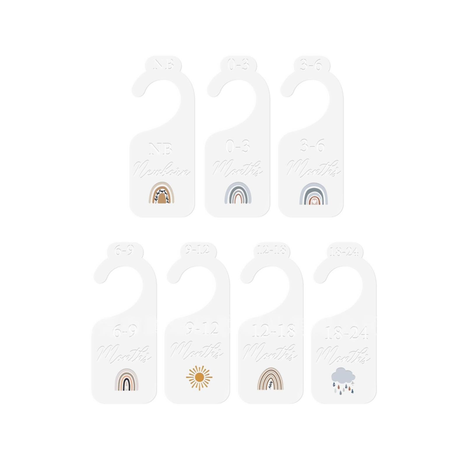 Colcolo Baby Closet Organizer, Infant Wardrobe Divider Label, Acrylic Baby Nursery Furniture, Adorable Nursery Decor Hanger Dividers for Closet, Home, Rectangle