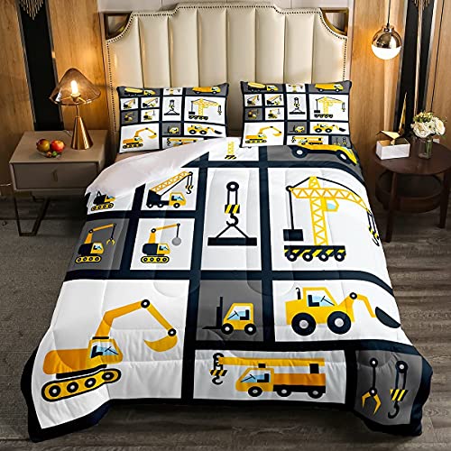 Feelyou SXS5643BZZSJ TWIN Boys Construction Bedding Set Twin Size Kids Machinery Truck Comforter thumb #1